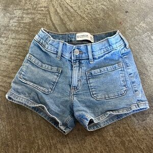abercrombie kids Light Blue Denim Patch-Pocket Shorts